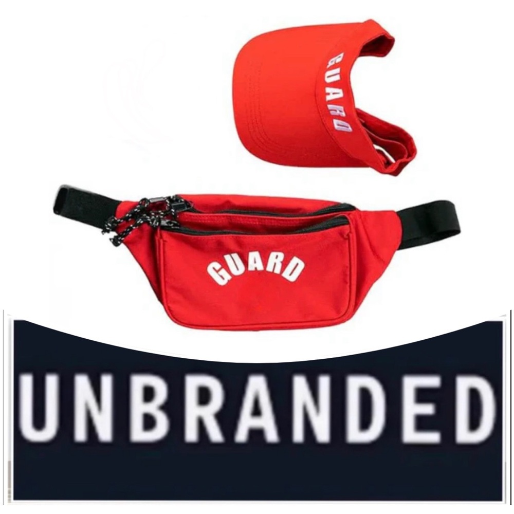 UNBRANDED Lifeguard Visor And Fanny Pack Set